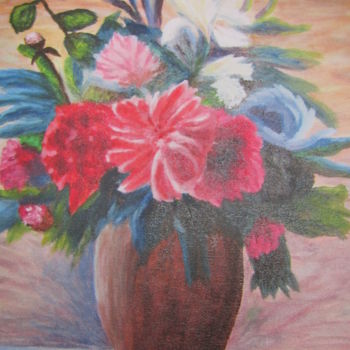 Pintura titulada "vase.jpg" por Raymond Daragon, Obra de arte original