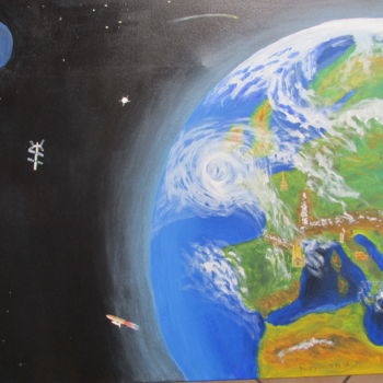 Peinture intitulée "le-monde.jpg" par Raymond Daragon, Œuvre d'art originale, Huile