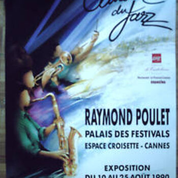 「AUTOUR DU JAZZ」というタイトルの絵画 Raymond Pouletによって, オリジナルのアートワーク