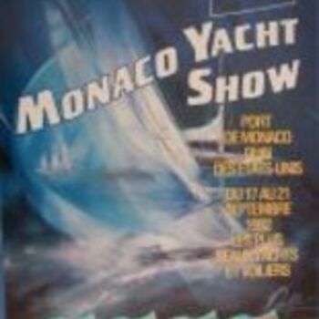 「MONACO YACHT SHOW A…」というタイトルの絵画 Raymond Pouletによって, オリジナルのアートワーク