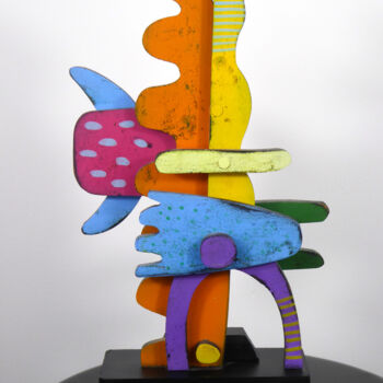 Sculpture intitulée "Abstract Surfer" par Thierry Corpet (Raymond X), Œuvre d'art originale, Bois