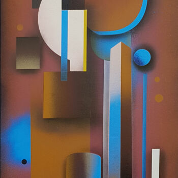 Картина под названием "Glassworks - 1" - Thierry Corpet (Raymond X), Подлинное произведение искусства, Рисунок распылителем…
