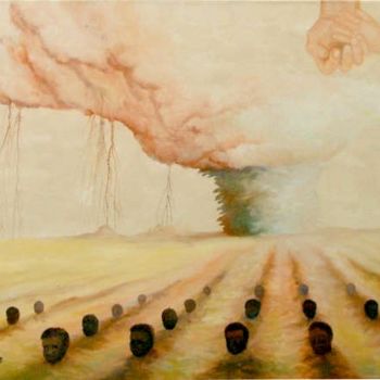 Painting titled "will power" by Raymundo Garza, Original Artwork, Oil