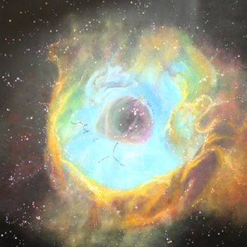 Painting titled "Nebulosa de la Rose…" by Raymundo Garza, Original Artwork, Oil