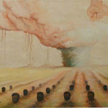 Pittura intitolato "voluntades-sepultad…" da Raymundo Garza, Opera d'arte originale, Olio
