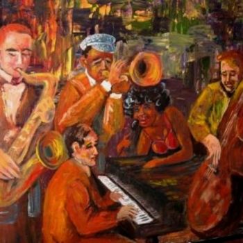 Pintura intitulada "Jazz session" por Rayray, Obras de arte originais, Outro