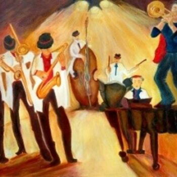 「Dixie jazz band」というタイトルの絵画 Rayrayによって, オリジナルのアートワーク
