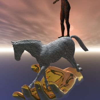 Arts numériques intitulée "Equus de Cirque" par Robbie, Œuvre d'art originale