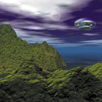 Digital Arts titled "Brooding UFO" by Robbie, Original Artwork