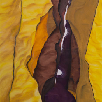 Peinture intitulée "Antelope Canyon" par Renée C. Achour, Œuvre d'art originale, Huile