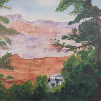Peinture intitulée "Grand Canyon 2" par Renée C. Achour, Œuvre d'art originale