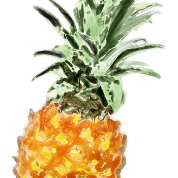 Arts numériques intitulée "Ananas" par Rc Digipainter436, Œuvre d'art originale, Peinture numérique