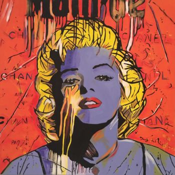 Pittura intitolato "Marilyn Monroe Chan…" da R.Çağlar Oğuz, Opera d'arte originale, Acrilico