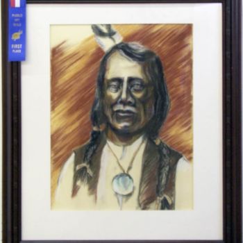 제목이 "Red Cloud"인 미술작품 Robert C Maize로, 원작, 기름