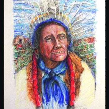 Painting titled "Indian Trader" by Robert C Maize, Original Artwork