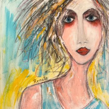 Painting titled "What if I regret no…" by Renate Dartois, Original Artwork, Acrylic