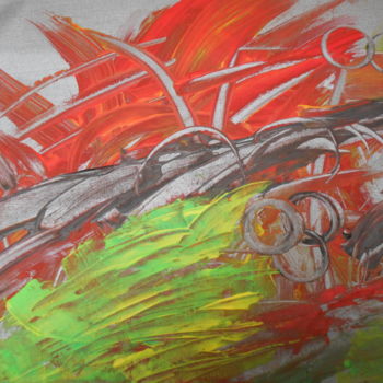 Painting titled "VELOCIDAD" by Demarquet, Original Artwork, Acrylic