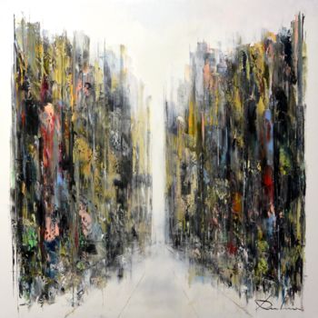 Pittura intitolato "Jungle city" da Richard Dubure, Opera d'arte originale, Olio