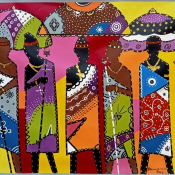 Картина под названием "UNITY" - Reagan Ohene Adjei, Подлинное произведение искусства, Акрил