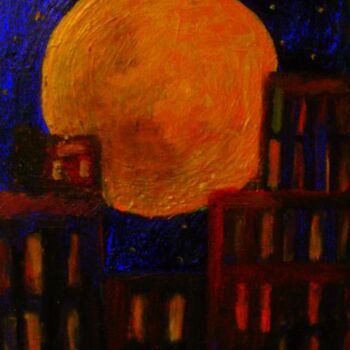 Malarstwo zatytułowany „Moon in West Hollyw…” autorstwa Rebecca Both, Oryginalna praca
