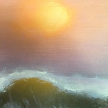 Painting titled "wave-rebecca-maness…" by Rebecca Maness, Original Artwork, Acrylic
