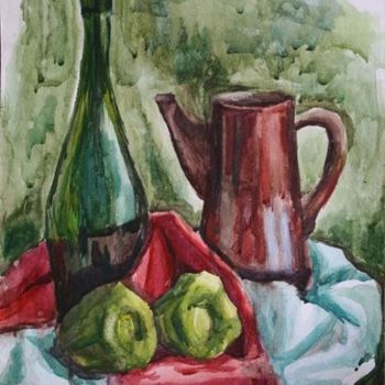 Painting titled "Green." by Rebeka, Original Artwork