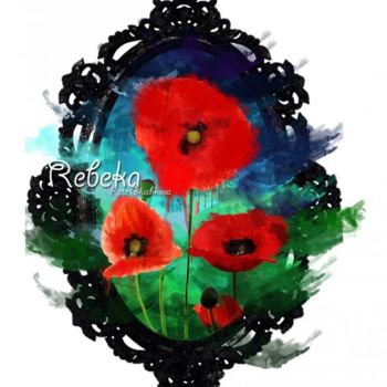 Arts numériques intitulée "Poppyes" par Rebeka, Œuvre d'art originale