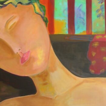 Pintura titulada "Sueño en la tarde" por Rosario Rebull, Obra de arte original, Oleo
