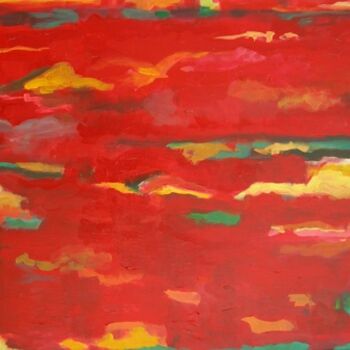 Pintura titulada "Mar Rojo" por Rosario Rebull, Obra de arte original, Oleo
