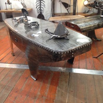 Artesanato intitulada "Table basse monoblo…" por Recyclage Design - Réanimateur D'Objets , Obras de arte originais