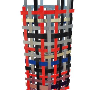 Design intitulée "Art N° 61 Lampe lam…" par Recyclage Design - Réanimateur D'Objets , Œuvre d'art originale, Objets