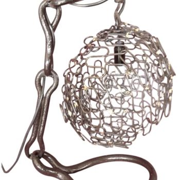 Design intitolato "Art N° 169 Lampe qu…" da Recyclage Design - Réanimateur D'Objets , Opera d'arte originale, Oggetti