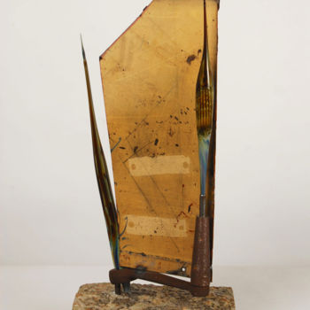 Escultura intitulada "Blowing in the Wind" por Edward Pennebaker, Obras de arte originais, Vidro