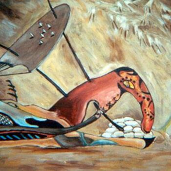 Peinture intitulée "La folle avoine" par Benidiri Redha, Œuvre d'art originale