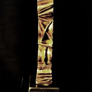 Sculpture intitulée "TOTEM 1" par Redha Skander, Œuvre d'art originale, Bronze