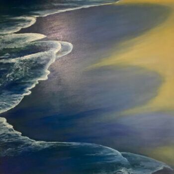 Painting titled "SPIAGGIA (Bray-Dune…" by Redi Casarsa, Original Artwork, Oil Mounted on Wood Panel
