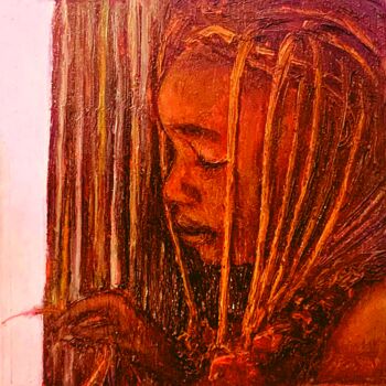 Pittura intitolato "VOLTO D'AFRICA" da Redi Casarsa, Opera d'arte originale, Olio