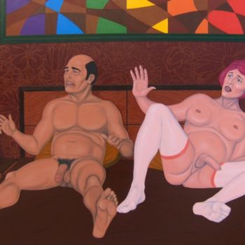 Peinture intitulée "Homophobic Attack" par Redred, Œuvre d'art originale