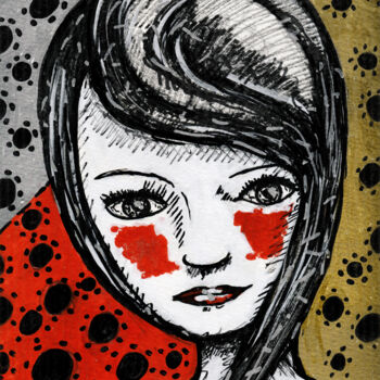 Dibujo titulada "Sans Titre" por Karine Garelli (Reds Robin), Obra de arte original, Otro