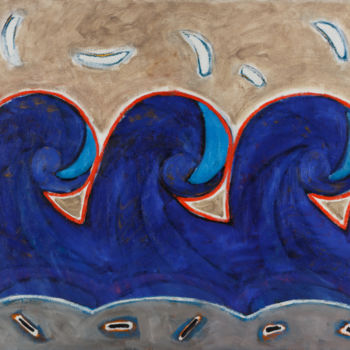 Peinture intitulée "The sea." par Refat Mamutov, Œuvre d'art originale, Huile Monté sur Châssis en bois