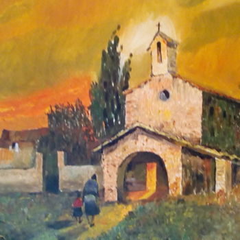 Painting titled "CAMINO DE SANTIAGO" by Rafael Fajardo Flores, Original Artwork, Oil