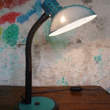 Design intitulée "LAMPE DESIGN - BURE…" par Leferailleur02, Œuvre d'art originale, Luminaire