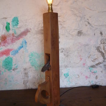 Design intitulée "LAMPE - PEUGEOT FRE…" par Leferailleur02, Œuvre d'art originale, Luminaire