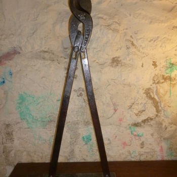 Sculptuur getiteld "LE MARCHEUR" door Leferailleur02, Origineel Kunstwerk, Metalen