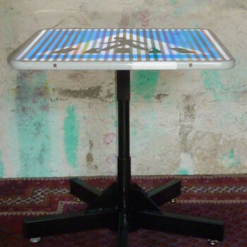 Design intitolato "Table d'appoint - P…" da Leferailleur02, Opera d'arte originale, Mobili