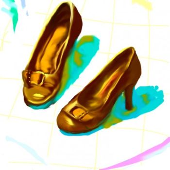 Pintura titulada "Mis zapatos" por Regaliza, Obra de arte original, Oleo