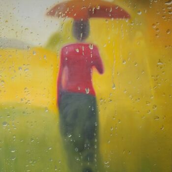 Malerei mit dem Titel "Der Regen hört bald…" von Regina Hermann, Original-Kunstwerk, Öl