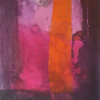 Картина под названием "Pink VI" - Regina Hermann, Подлинное произведение искусства, Пигменты Установлен на Деревянная рама д…