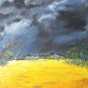 「Sunflowers fields」というタイトルの絵画 Regina Ishinaによって, オリジナルのアートワーク, オイル