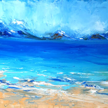 Painting titled "Seascape 97" by Regina Ishina, Original Artwork, Oil